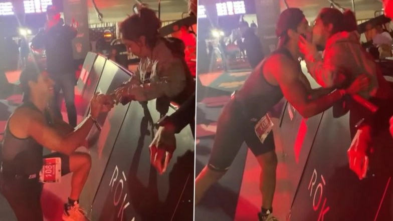 Aamir Khan's Daughter Ira Khan Gets Engaged to Boyfriend Nupur Shikhare and They Seal It With a Kiss! (Watch Video)