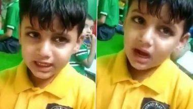 Watch: 'Papa Police Mein Hai, Maar Dega Goli,' Crying Little Boy Innocently Threatens School Teacher, Video Goes Viral