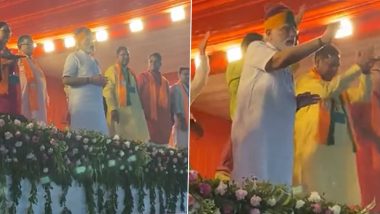 Video: PM Narendra Modi Ditches Mic while Addressing Crowd at Abu Road to Avoid Using Loudspeaker post 10 pm