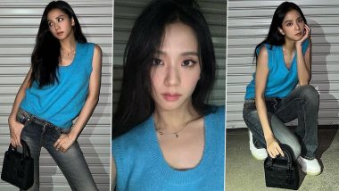 BLACKPINK’s Jisoo Looks Chic in Blue Sleeveless Pullover and Denim As She Strikes Stylish Poses After ‘Shut Down’ Release; View Pics