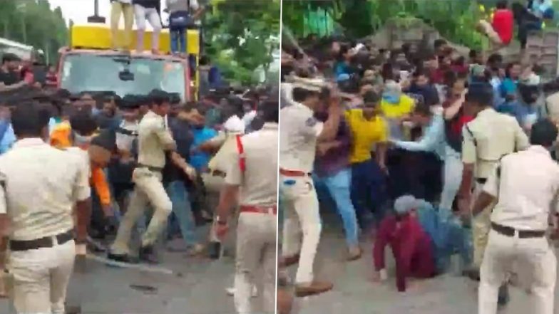 Video: Stampede at Gymkhana Ground in Hyderabad As Huge Crowd of Cricket Fans Gathered To Buy India vs Australia Match Tickets, Four Injured