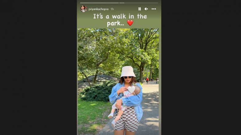 Mommy Priyanka Chopra Enjoys ‘Walk in the Park’ in NYC with Baby Malti Marie (View Pic)