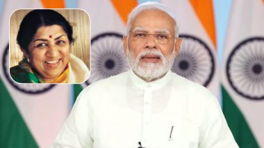 Lata Mangeshkar Birth Anniversary: PM Narendra Modi Announces That the Late Legend’s Name Is Now Scripted Forever in the City of Ayodhya (Watch Video)