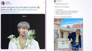 It's BTS RM's Birthday! ARMY Goes Gaga Over Kim Namjoon's Special Day on Twitter With Warm Greetings and Messages