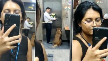 Dog Attack Fear in Ace Aspire Society! Women Get Into Argument Over 'Dirty Dog' Being Taken in Same Elevator With Them in Greater Noida (Watch Video)