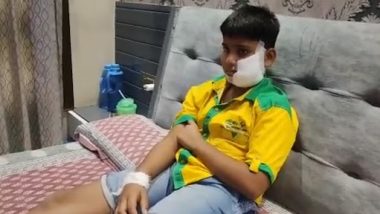 Dog Attack: Pitbull Bites 10-Year-Old Boy in Ghaziabad’s Sanjay Nagar Park, Child Gets 150 Stitches (Watch Video)
