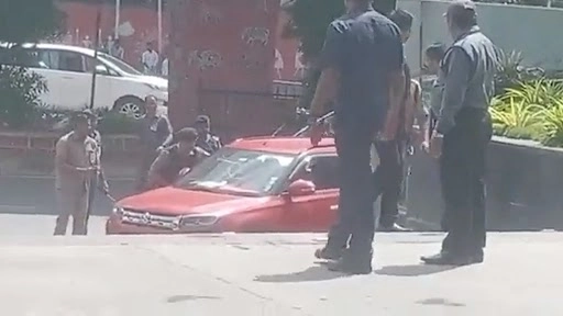 Gosula Srinivas Yadav’s Car Vandalised