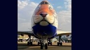 Cheetah Reintroduction Project: Tiger-Faced Customised Jet Reaches Namibia To Bring Cheetahs to India&rsquo;s Kuno National Park on PM Narendra Modi's Birthday (Watch Video)