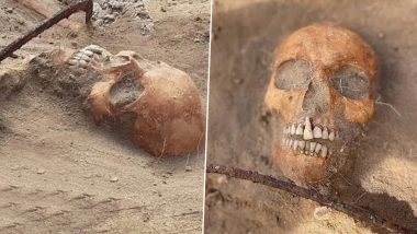 Female Vampire's Skeletal Remains From 17th Century Discovered in Poland; Viral Pic Shows Sickle Across Creature's Neck to Prevent Rise of the Dead 