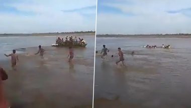 Video: Boat With 25 Passengers Capsizes in Ganga River in UP’s Gazipur