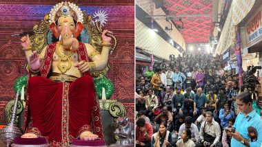 Lalbaugcha Raja 2022 Day 7, September 6, Mukh Darshan Live Telecast Online: Watch LIVE Broadcast of Aarti From Mumbai’s Popular Lalbaugcha Raja Sarvajanik Ganeshotsav Mandal