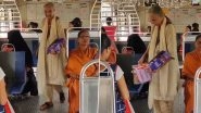 Video of Elderly Woman Selling Chocolates in Mumbai Local Train Goes Viral; Netizens Applaud Her Spirit&nbsp;