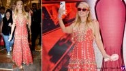 Paris Hilton Launches Her New Fragrance Line in Mumbai Looking Like a Total Diwali Firecracker in Stunning Red Jumpsuit (View Pics)