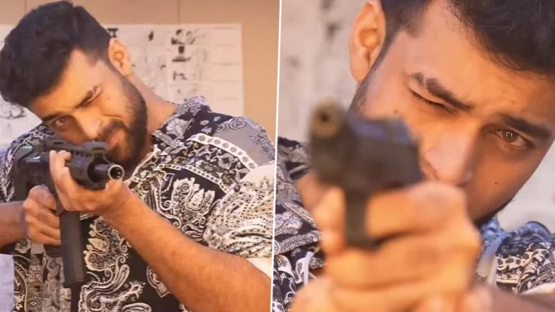 #VT12: Varun Tej is Checking Out Guns as He Begins Shoot of His Upcoming Action Entertainer
