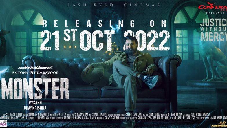 Monster Release Date: Mohanlal’s Film with Vysakh to Hit the Big Screens on October 21 (View Poster)