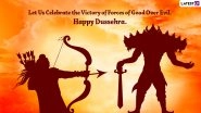 Happy Dussehra 2022 Wishes & Ram Ravan Yudh GIF Images: WhatsApp Stickers, HD Wallpapers, Greetings and Facebook Messages To Celebrate the Hindu Festival