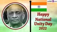 National Unity Day 2022 Images & Sardar Vallabhbhai Patel HD Wallpapers for Free Download Online: Celebrate the Birth Anniversary of &lsquo;Iron Man of India&rsquo; by Sharing Wishes & Greetings