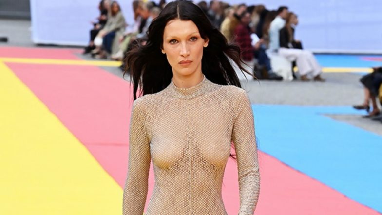 Bella Hadid Takes Over Paris Fashion Week in Sheer Stella McCartney Catsuit (View Pic)