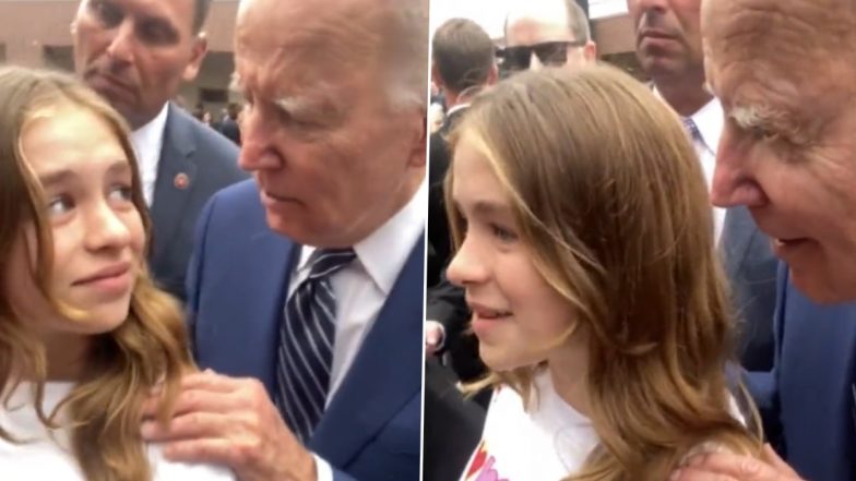 ‘No Serious Guys Until You’re 30’ US President Joe Biden’s Unsolicited Dating Advice to Young Girl Raises Quite a Few Eyebrows! (Watch Viral Video)