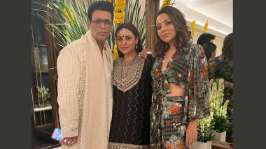 Gauri Khan Poses for Pic with Rani Mukerji and Karan Johar at a Diwali Party!