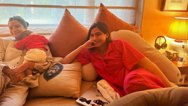 Sonam Kapoor's Son Vayu Sleeps in Maasi Rhea Kapoor's Arms in These Aww-Dorable Pics!