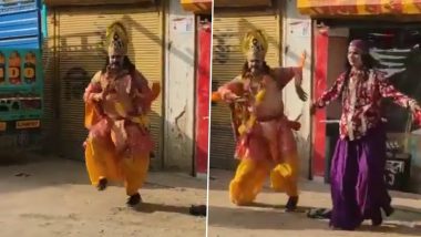 Dussehra 2022: Elated ‘Ravan’ Shows Off Cool Dance Moves, Video Goes Viral Ahead of Ravan Dahan