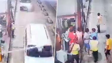 Video: BJP MLA Ravindra Pal Singh’s Supporters Thrash Toll Plaza Staff in UP’s Aligarh, Footage Captured in CCTV