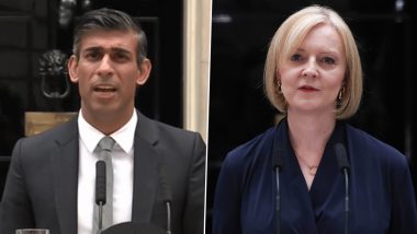 Rishi Sunak, New UK PM, Vows To Earn Trust of Britons Amid Political and Economic Crisis; Lauds Liz Truss’ Intentions Towards Growth of Country