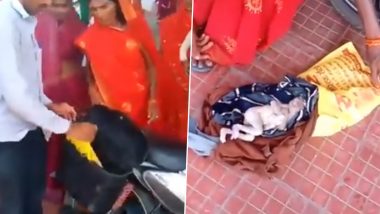 Video: Couple Carry Stillborn In Bike’s Side Box in Madhya Pradesh’s Singrauli After Hospital Denies Ambulance