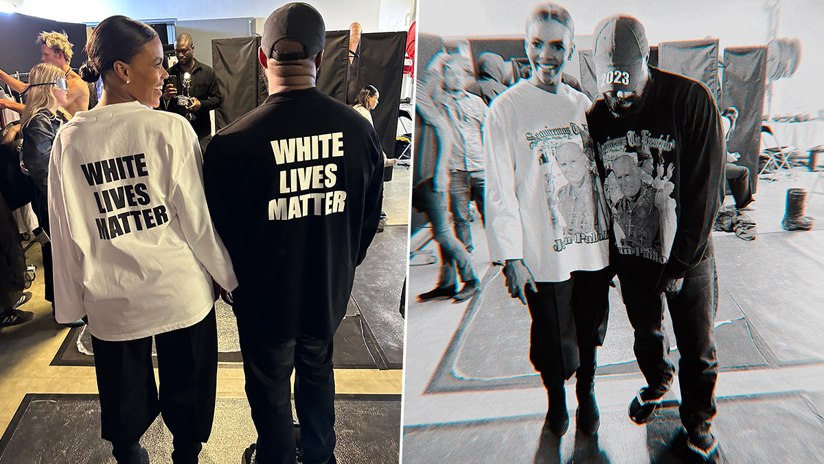 Agency News | Kanye West and Candace Owens Wear 'White Lives Matter'  T-Shirt at Paris Fashion Week | LatestLY
