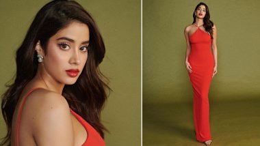 Janhvi Kapoor Stuns in Strappy Red Gown As She Steps Out in Style for the Promotions of Mili; View Pics