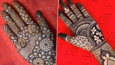 Latest Diwali 2022 Mehndi Designs: Beautiful Henna & Bharwa Mehndi Patterns for Front and Back Hands To Apply for Shubh Deepawali Celebrations (Watch Videos)