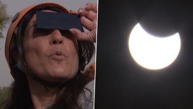 Solar Eclipse 2022: Crescent-Sun Effect in Skies of Jerusalem (Watch Video)
