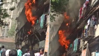 Mumbai Fire: House Gutted in Blaze in Mazgaon, No Casualties Reported (Watch Video)