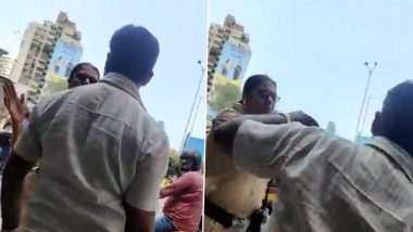 Video: Woman Cop Slaps Food Stall Cook in Mumbai Over Bucket of Water Placed on Pavement; Booked