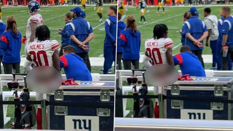 Giants' Darnay Holmes shares full story on viral sideline massage video  from 2022 game vs. Packers in London 