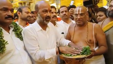 Telangana 'Poaching' Case: BJP Chief Bandi Sanjay Swears to No Involvement in Attempt To Buy TRS MLAs at Yadadri Temple (Watch Video)