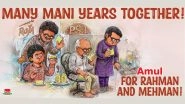 Amul Topical Celebrates AR Rahman&rsquo;s &lsquo;30-Year Partnership&rsquo; With Mani Ratnam (View Pic)