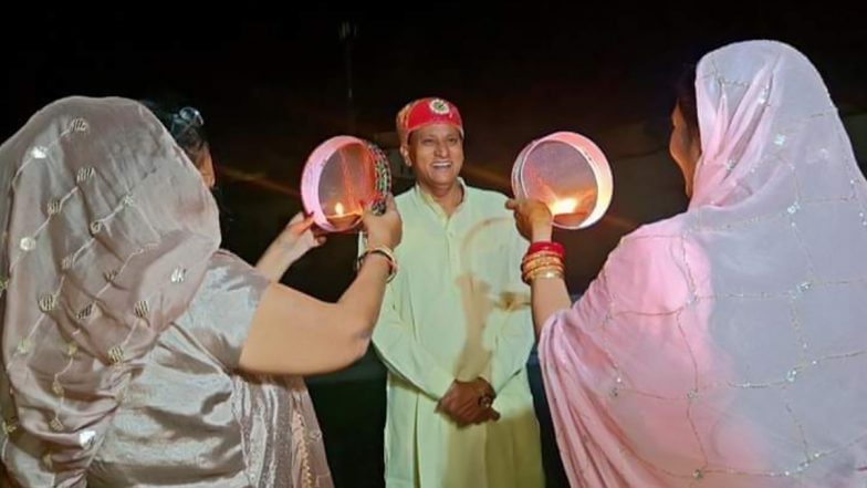 Karwa Chauth 2022: BJP MP Arjunlal Meena Celebrates With His Two Wives, Pics Go Viral