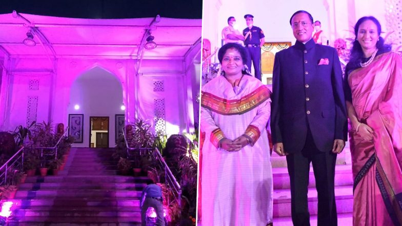 Raj Bhavan in Hyderabad Turns Pink for Awareness on Breast Cancer