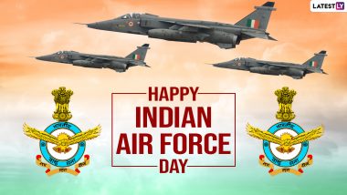 Air Force Day 2022 Greetings: Share WhatsApp Messages, IAF Day Quotes & HD Images To Celebrate the Annual Day Marked for the Indian Air Force