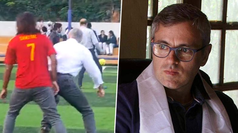 Omar Abdullah Shows Off Dribbling Skills During Football Game in Srinagar, Shares Video