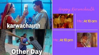 Karwa Chauth 2022 Funny Memes & Jokes: Hilarious Husband-Wife Jibes & Moon Sighting Posts To Share While Men Enjoy the One-Day ‘Lagta Hai Apun Hi Bhagwan Hai’ Throne