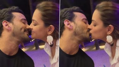 Karva Chauth 2022: Anita Hassanandani Kisses Hubby Rohit Reddy and Shares Boomerang Clip of It on the Festive Occasion (Watch Video)