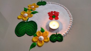 Dussehra 2022 Last-Minute Rangoli Designs: Beautiful and Unique Rangoli Patterns To Adorn Your Houses With for Celebrating the Victory of Good Over Evil