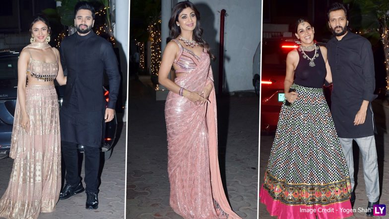 Diwali 2022: Rakul Preet Singh – Jackky Bhagnani, Genelia Deshmukh – Riteish Deshmukh and More Celebs Stun in Ethnic Ensembles at Shilpa Shetty Kundra’s Party (View Pics)