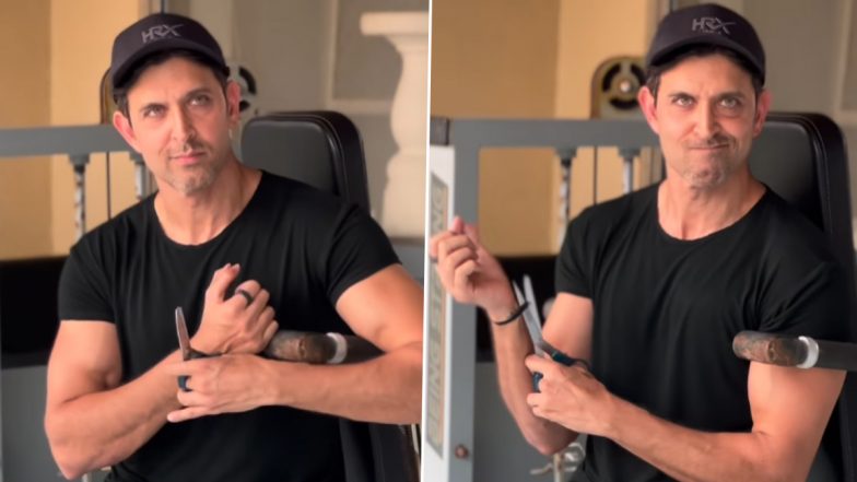 Hrithik Roshan Shares Video of Him Cutting Black Thread on His Right Wrist Post Vikram Vedha’s Release, Says ‘Time To Let Go’ – WATCH