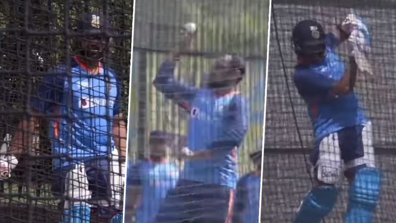 Rohit Sharma, Mic’d Up in the Nets, Reacts While Batting in the Nets Ahead of IND vs PAK T20 World Cup 2022 Clash (Watch Video)