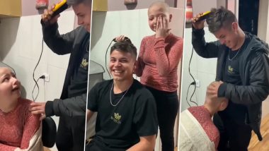 Pure Love! Brother Shaves His Head in Solidarity With Her Cancer-Battling Sister in Viral Video That Will Leave You Teary-Eyed