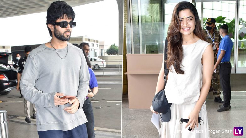 Rashmika Mandanna and Vijay Deverakonda Photographed at Mumbai Airport, Rumoured Couple Jet Off to Maldives (View Pics)